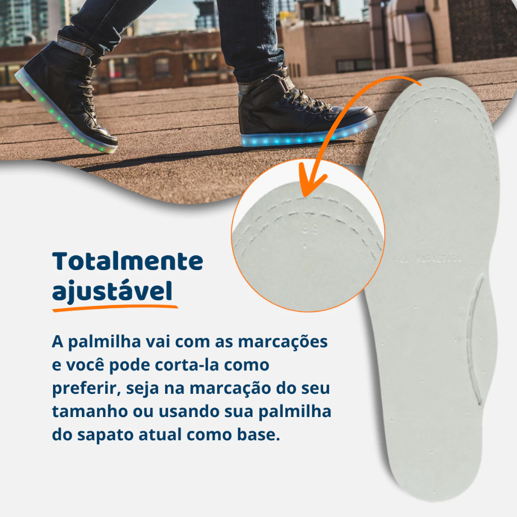 Palmilha Ortopédica Magnética Anatômica